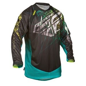 NWT FLY Raging Evolution 2.0 Spike Jersey Black/Teal Men’s Large